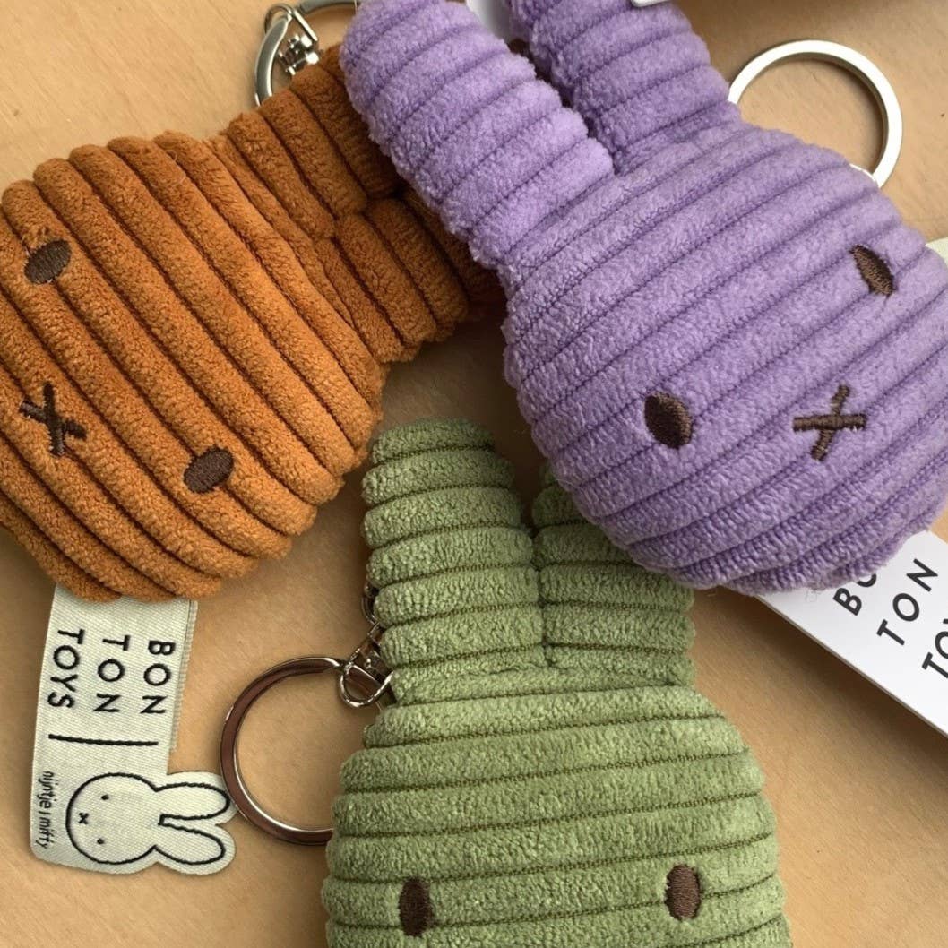 Miffy Flat Keyring Corduroy ECO Cinnamon 10cm