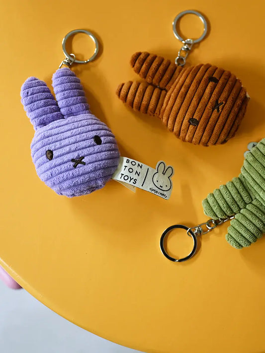 Miffy Flat Keyring Corduroy ECO Cinnamon 10cm